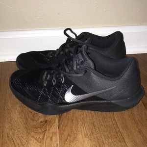 Nike black training shoes
